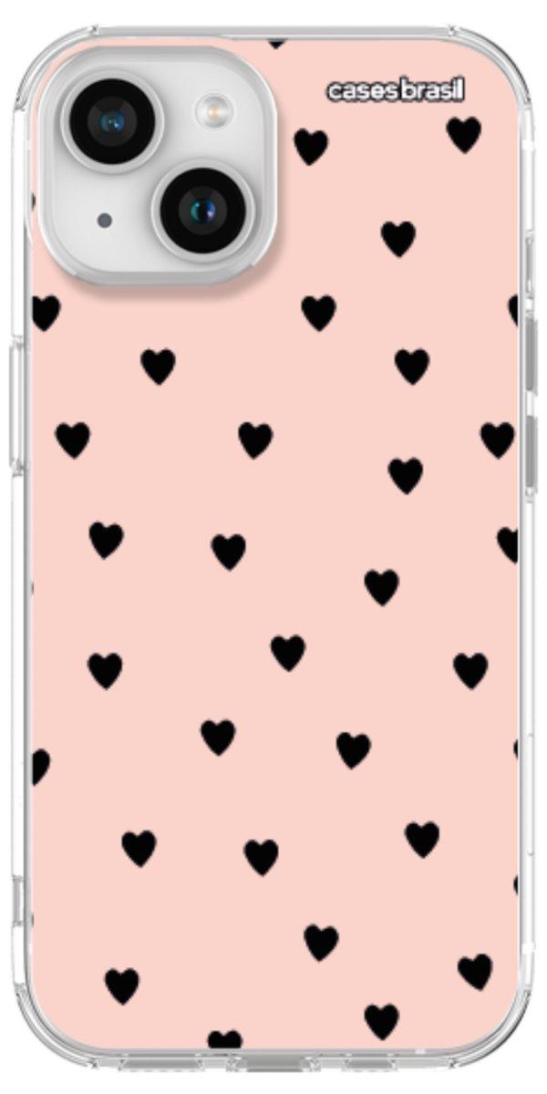 Capinha para Celular Corações Rose
