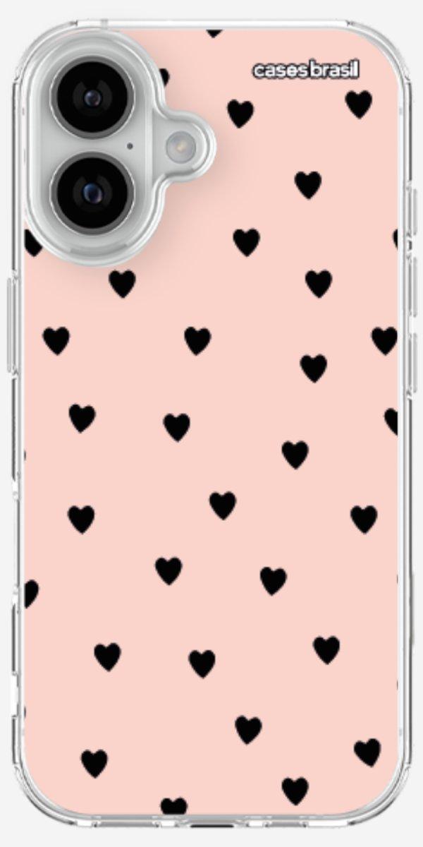 Capinha para Celular Corações Rose