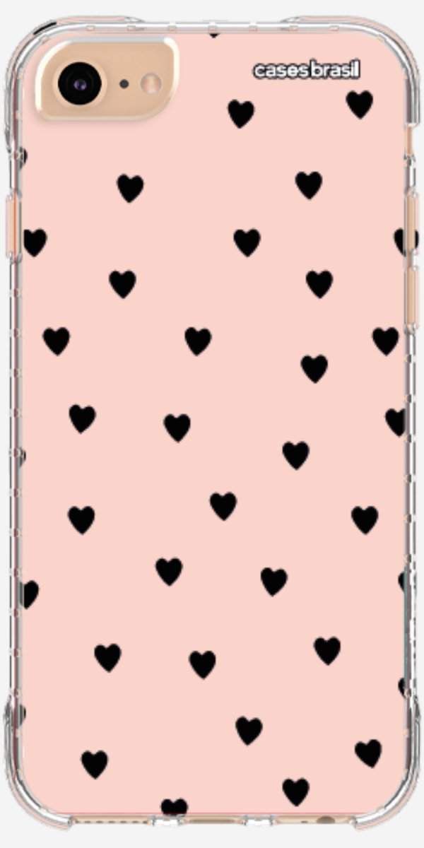 Capinha para Celular Corações Rose