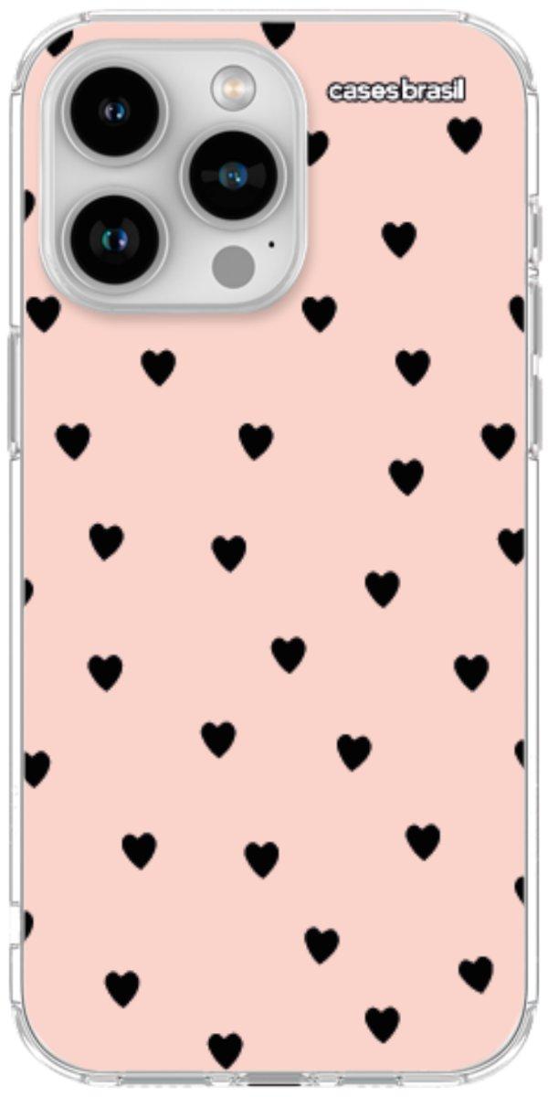 Capinha para Celular Corações Rose