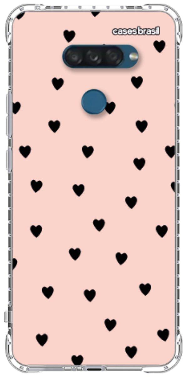 Capinha para Celular Corações Rose