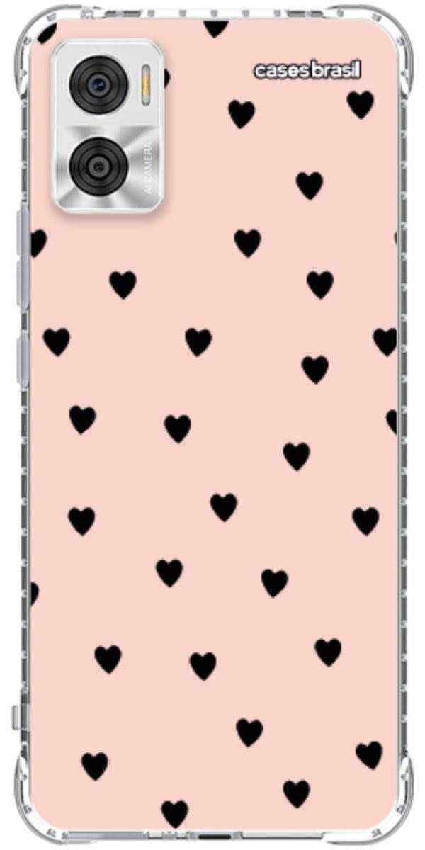 Capinha para Celular Corações Rose