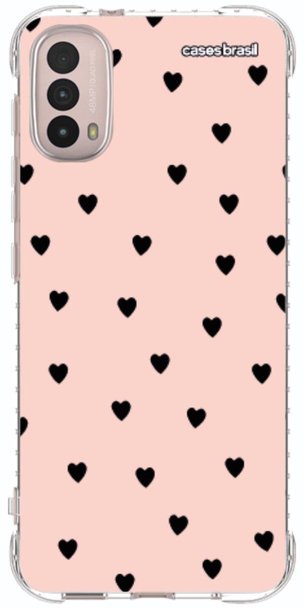 Capinha para Celular Corações Rose