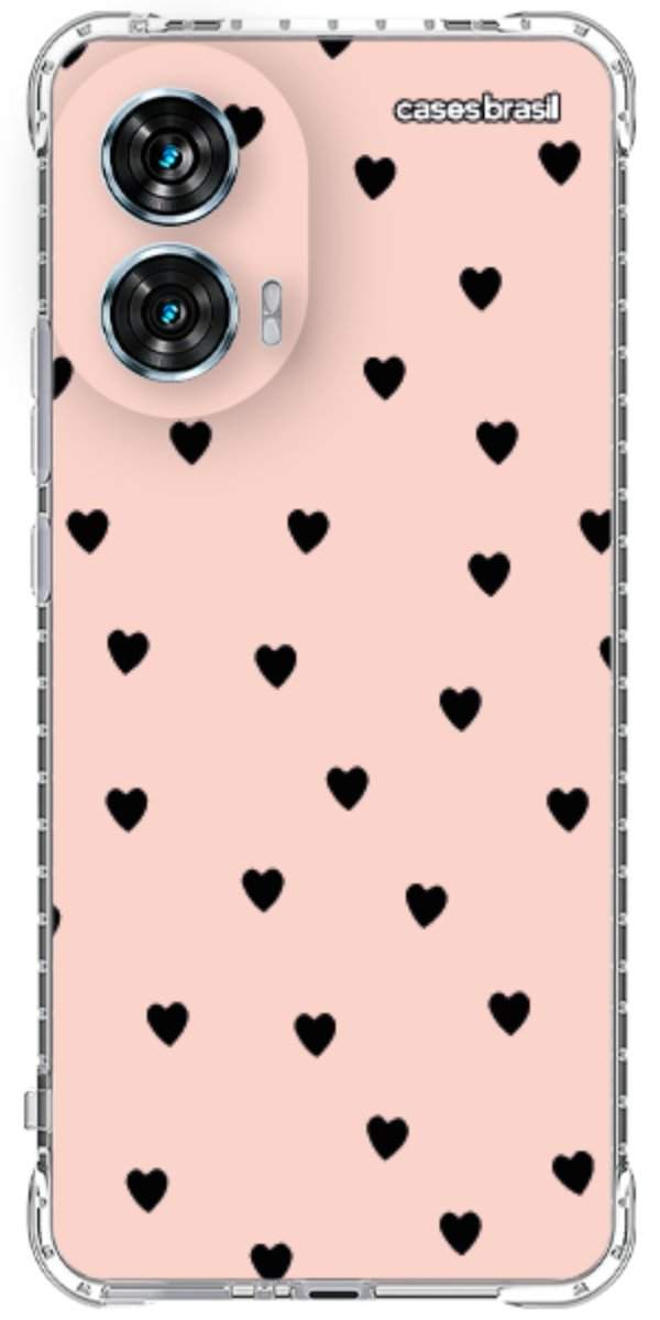 Capinha para Celular Corações Rose