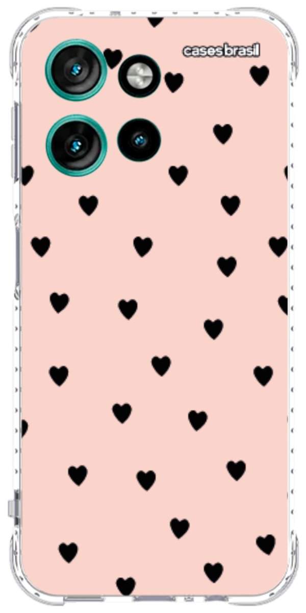 Capinha para Celular Corações Rose