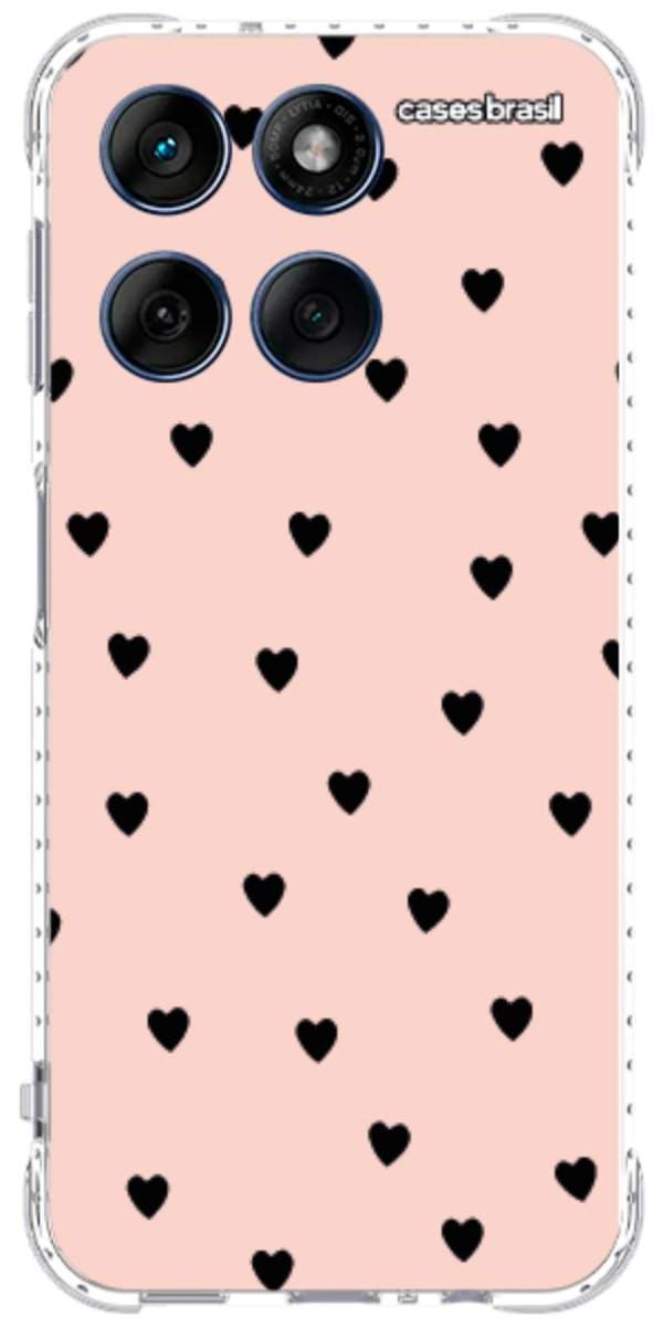Capinha para Celular Corações Rose