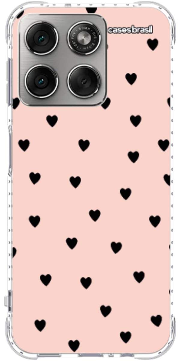 Capinha para Celular Corações Rose