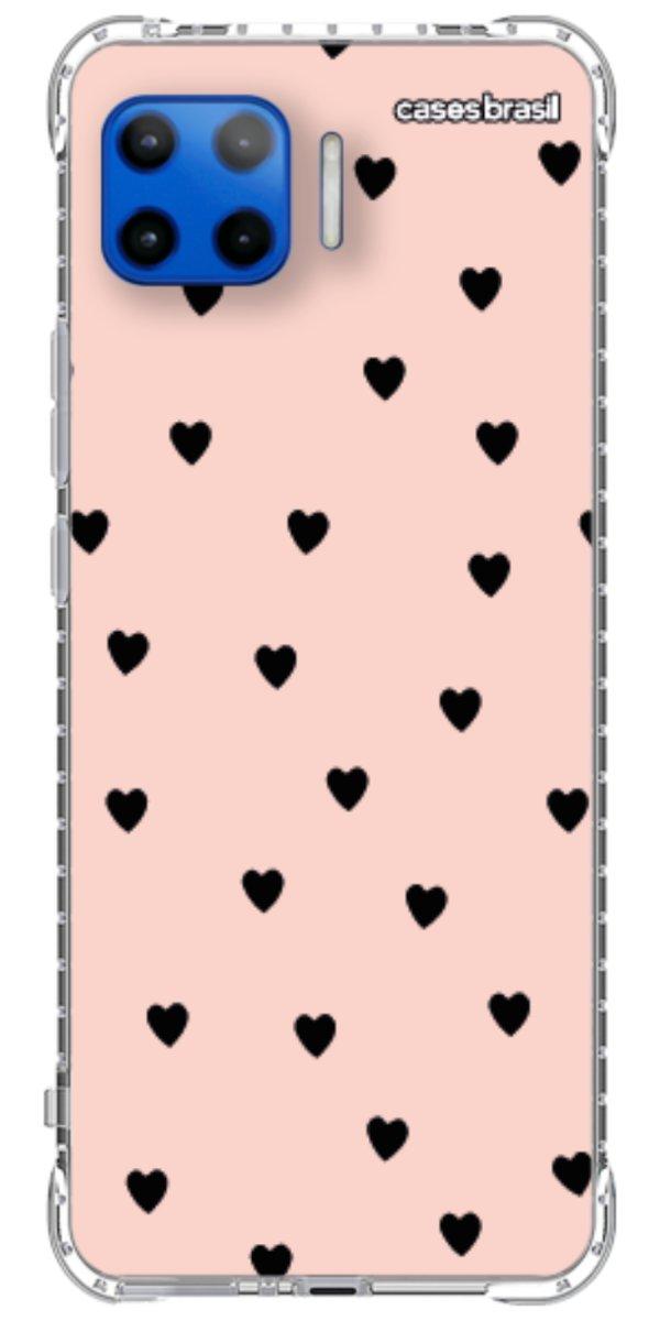 Capinha para Celular Corações Rose