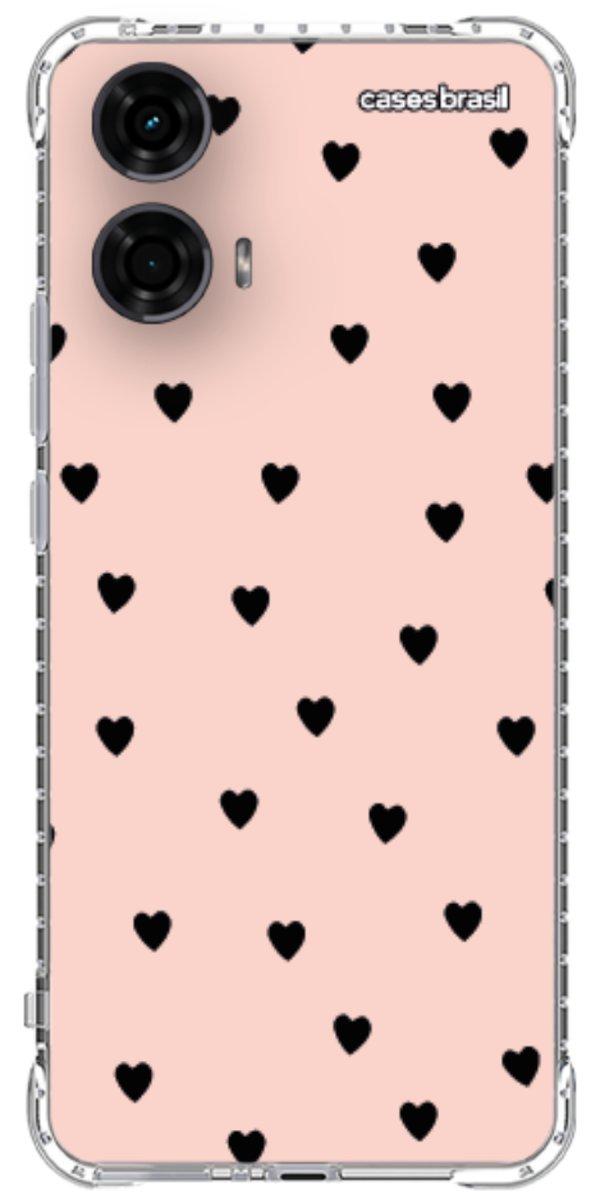 Capinha para Celular Corações Rose