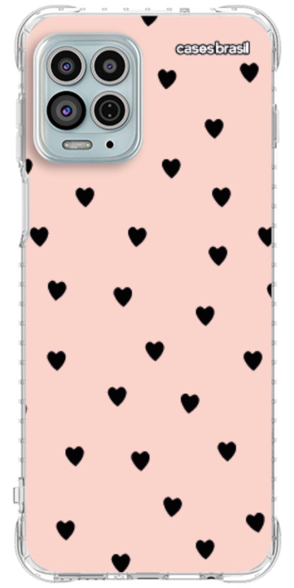 Capinha para Celular Corações Rose
