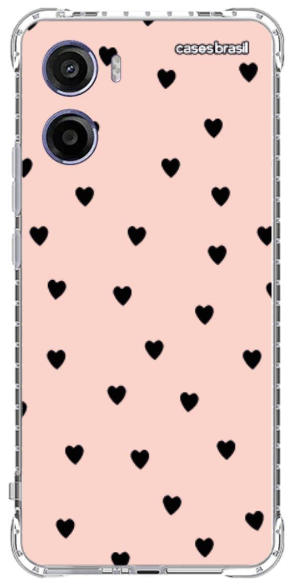 Capinha para Celular Corações Rose