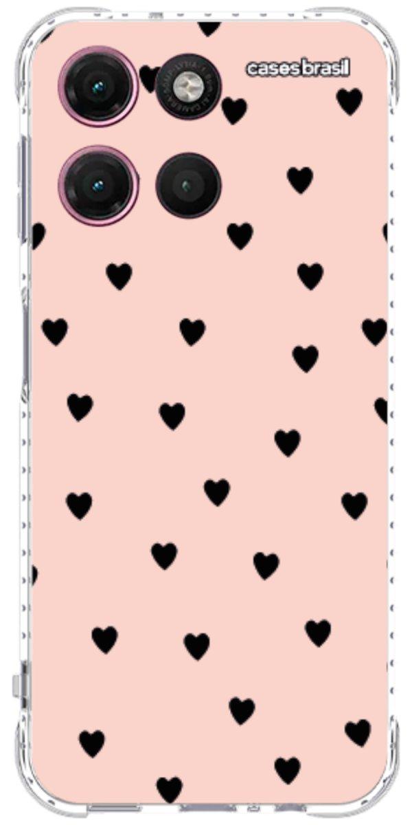 Capinha para Celular Corações Rose