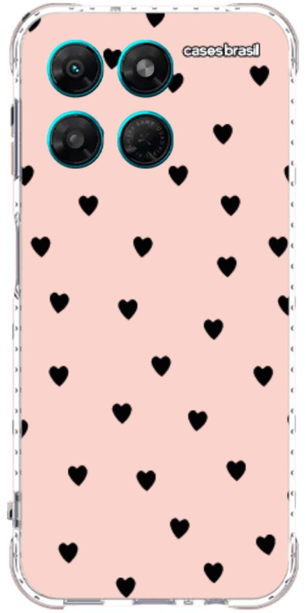 Capinha para Celular Corações Rose