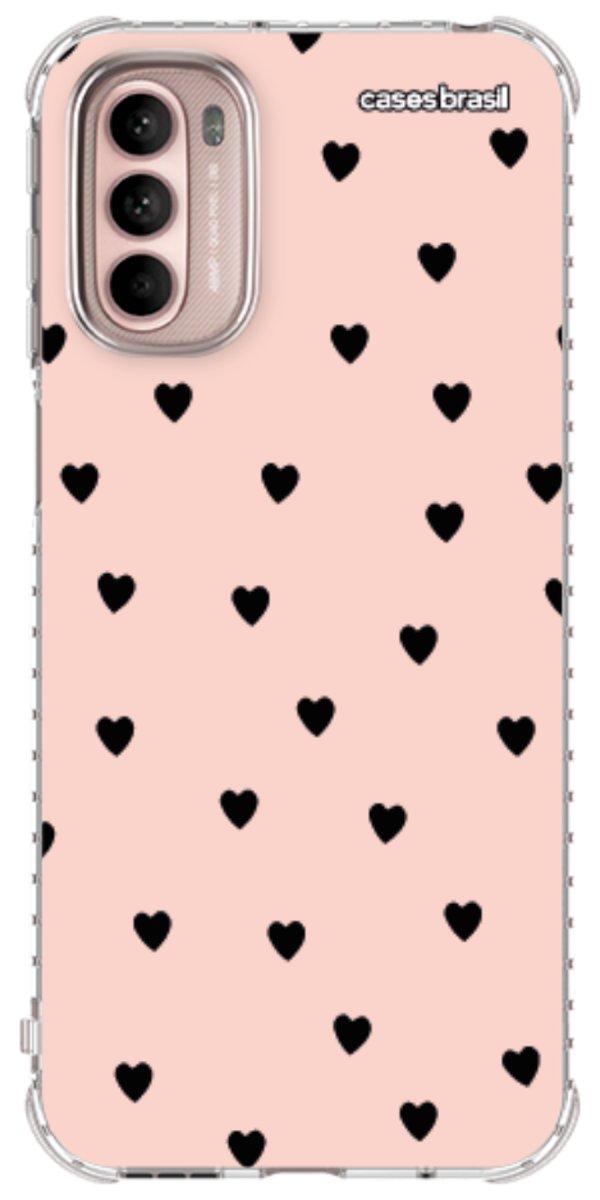 Capinha para Celular Corações Rose
