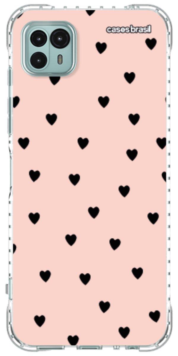 Capinha para Celular Corações Rose