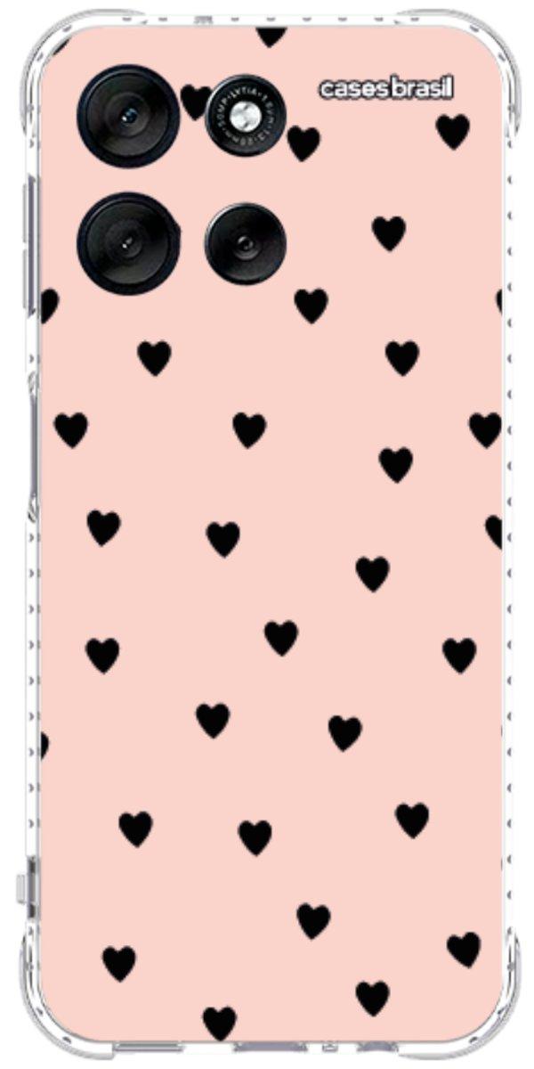 Capinha para Celular Corações Rose