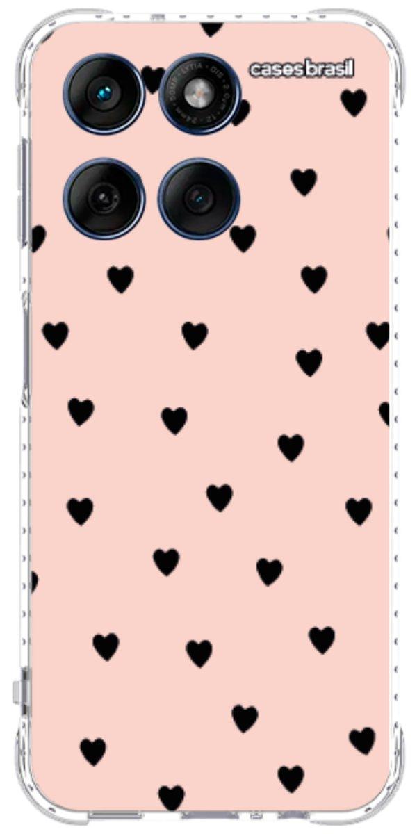 Capinha para Celular Corações Rose