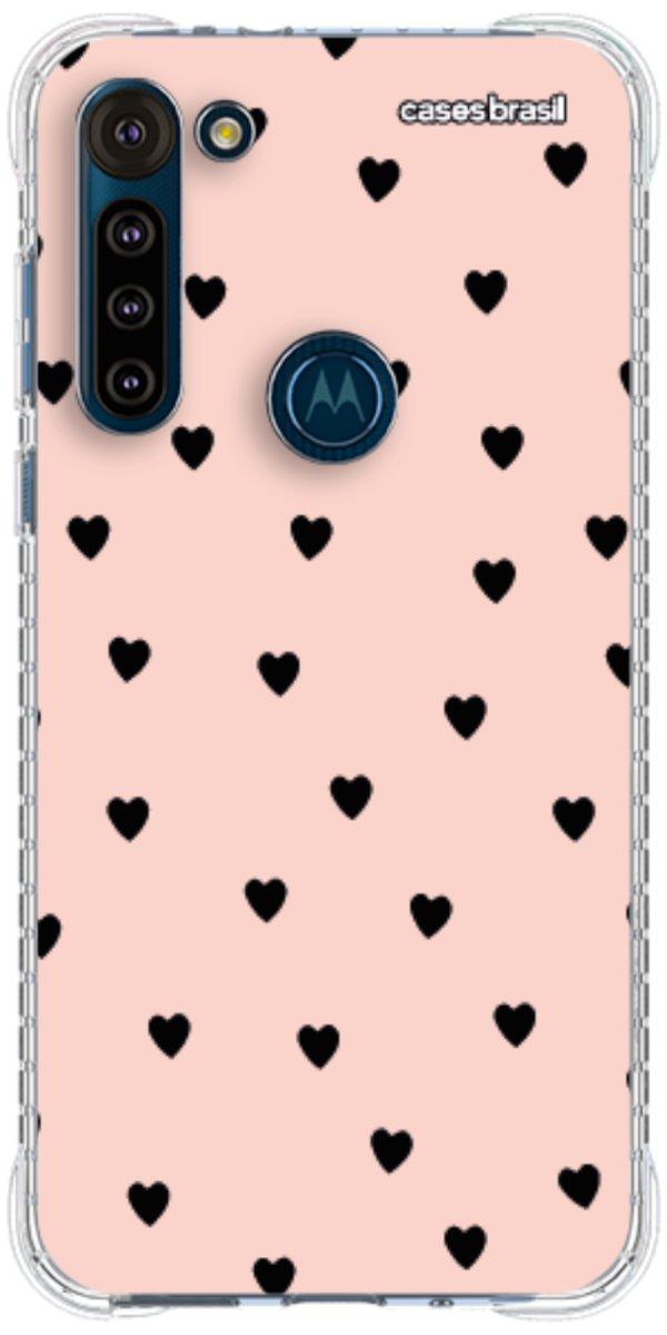 Capinha para Celular Corações Rose