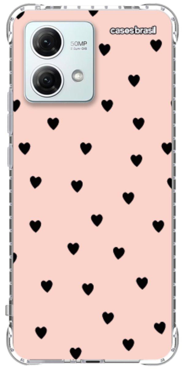 Capinha para Celular Corações Rose