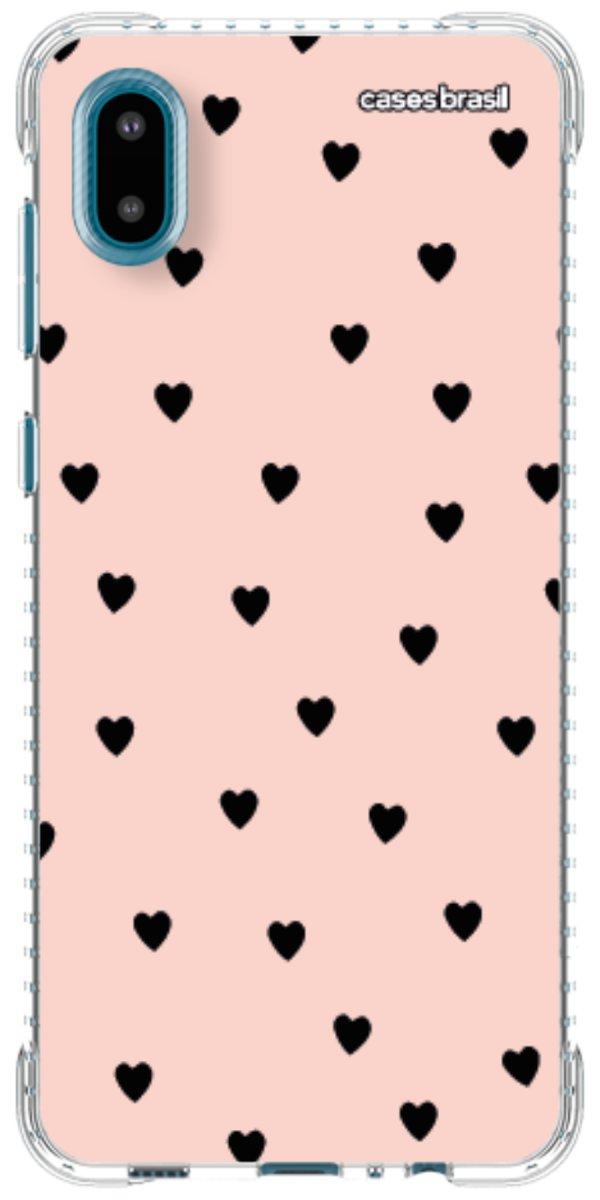 Capinha para Celular Corações Rose