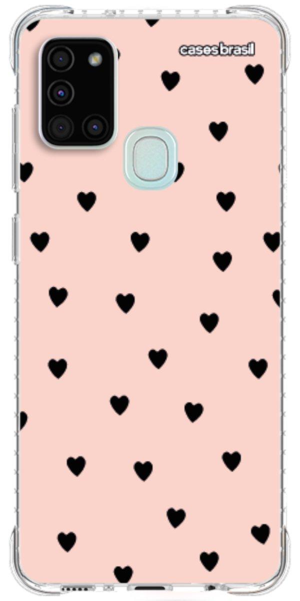 Capinha para Celular Corações Rose