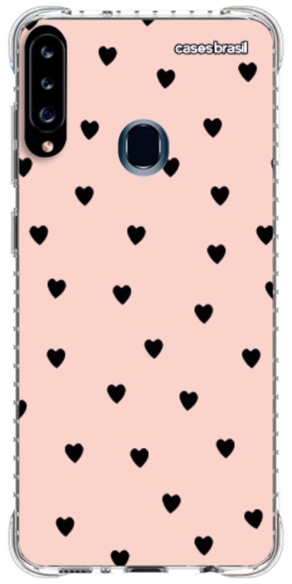 Capinha para Celular Corações Rose