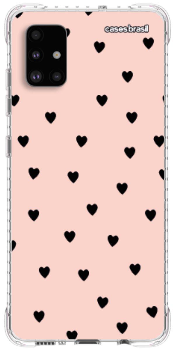 Capinha para Celular Corações Rose
