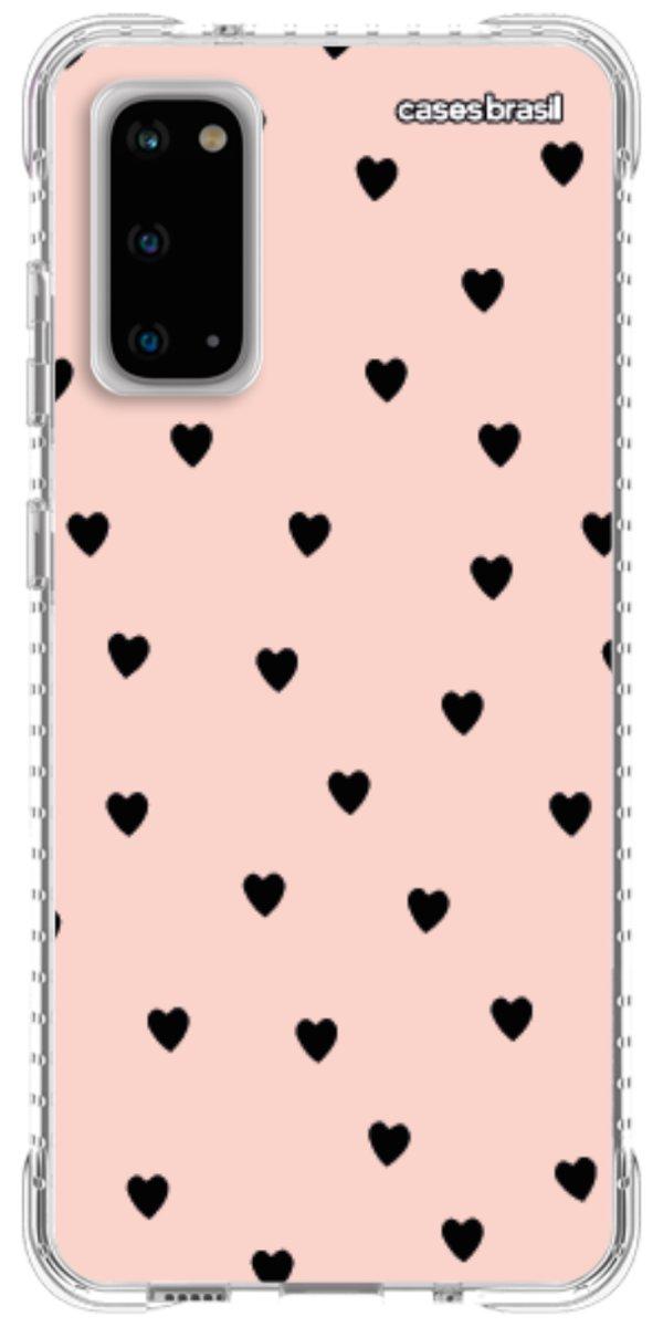 Capinha para Celular Corações Rose