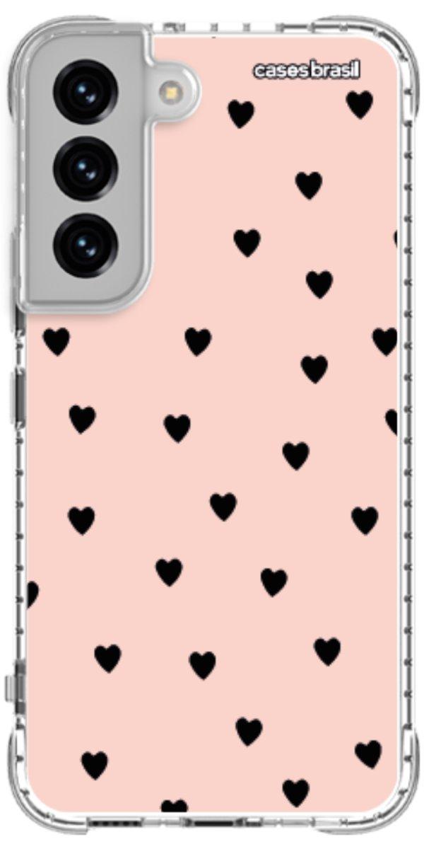 Capinha para Celular Corações Rose