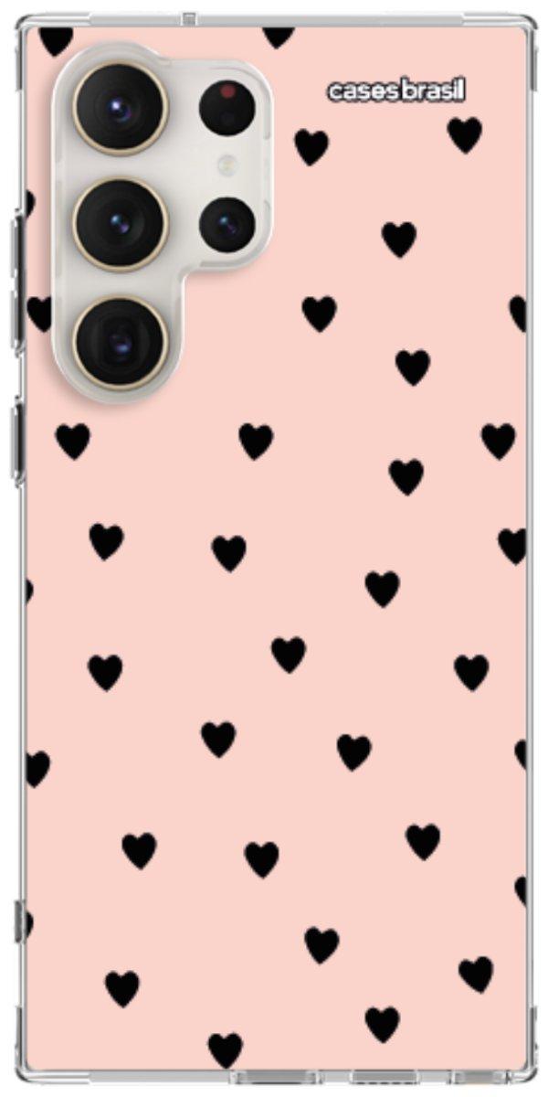 Capinha para Celular Corações Rose