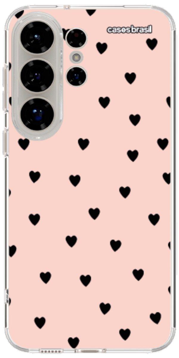 Capinha para Celular Corações Rose