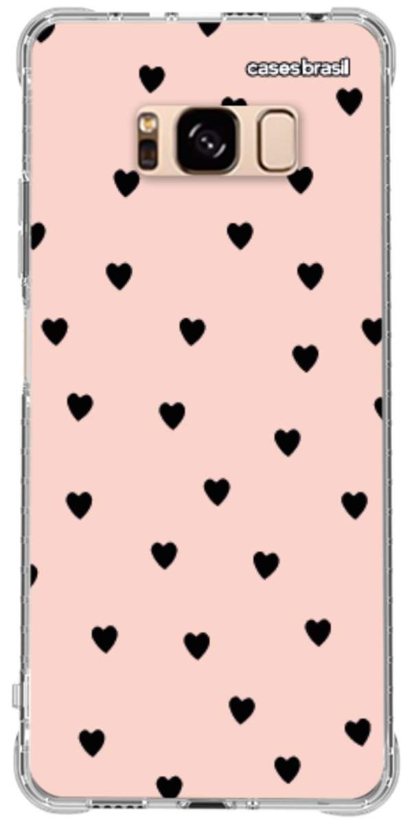 Capinha para Celular Corações Rose