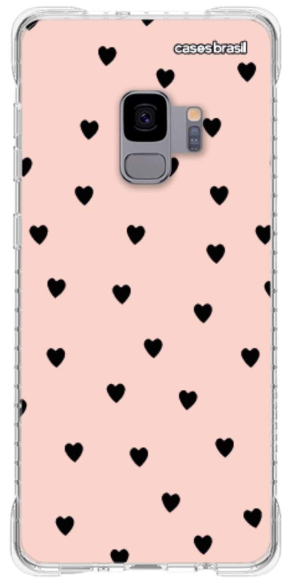 Capinha para Celular Corações Rose