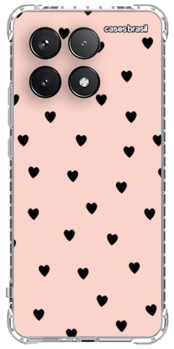 Capinha para Celular Corações Rose