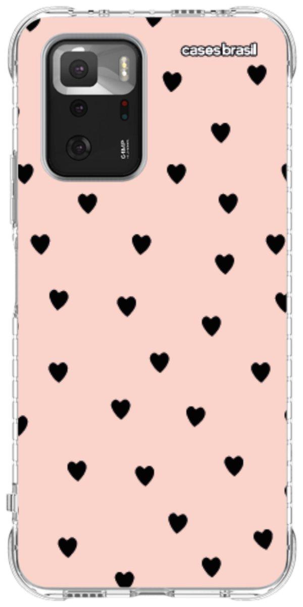 Capinha para Celular Corações Rose