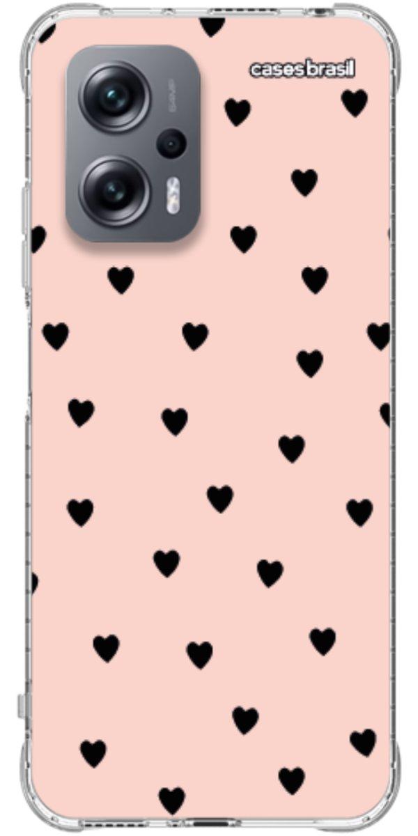 Capinha para Celular Corações Rose