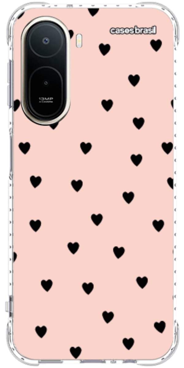 Capinha para Celular Corações Rose