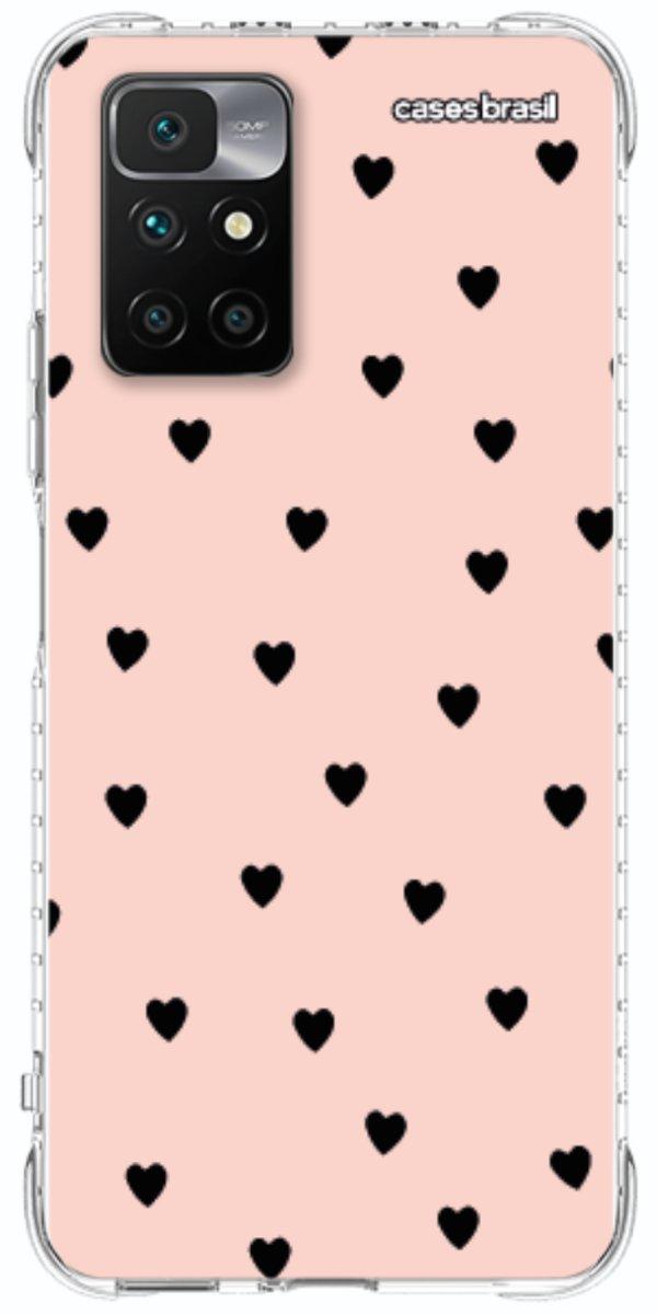 Capinha para Celular Corações Rose