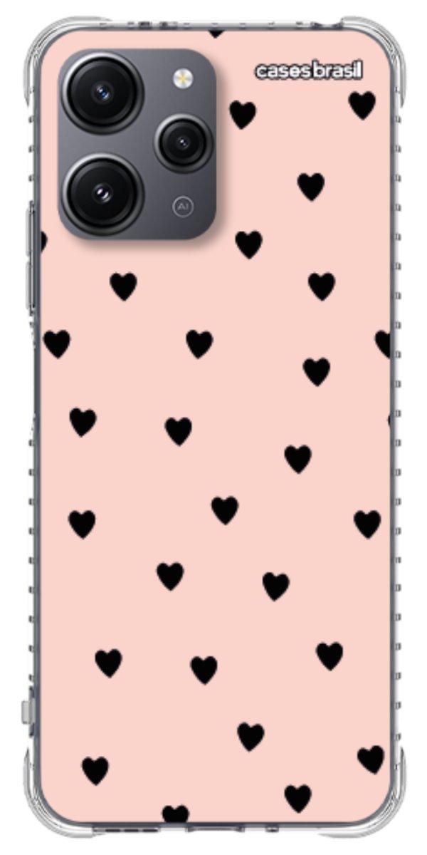 Capinha para Celular Corações Rose