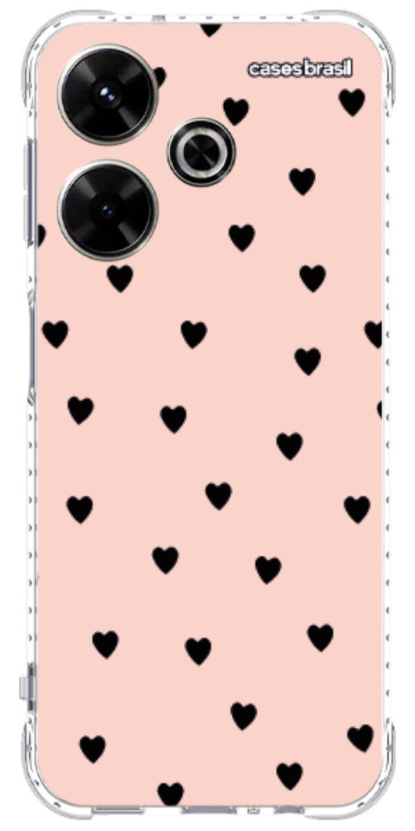 Capinha para Celular Corações Rose