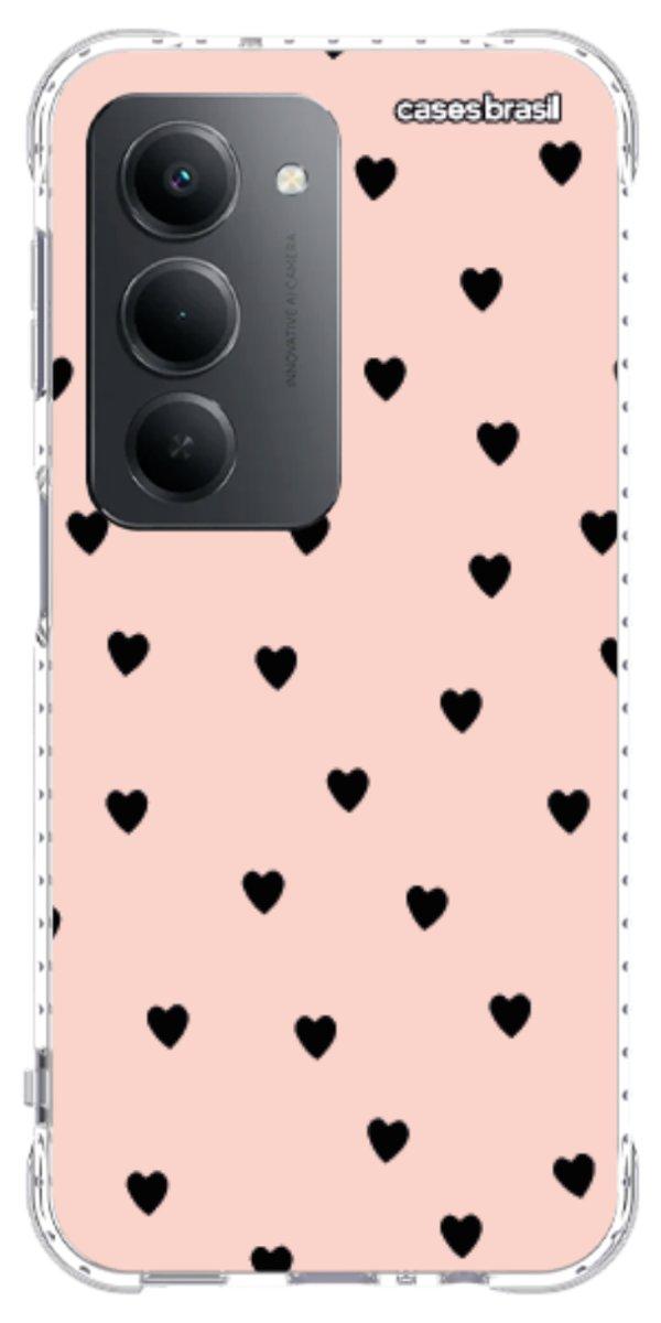 Capinha para Celular Corações Rose