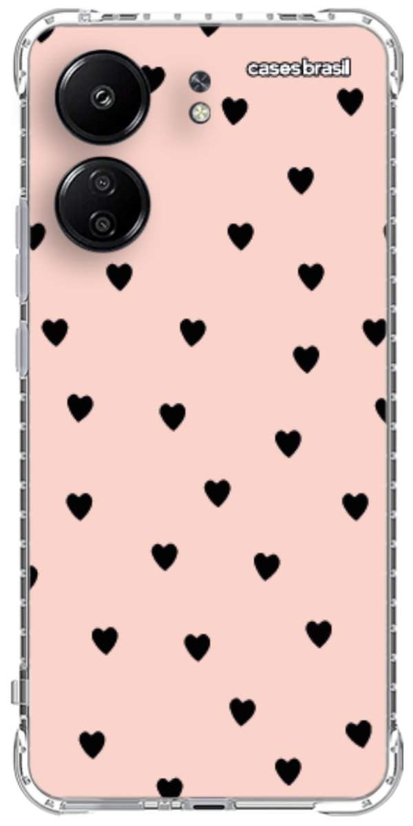 Capinha para Celular Corações Rose