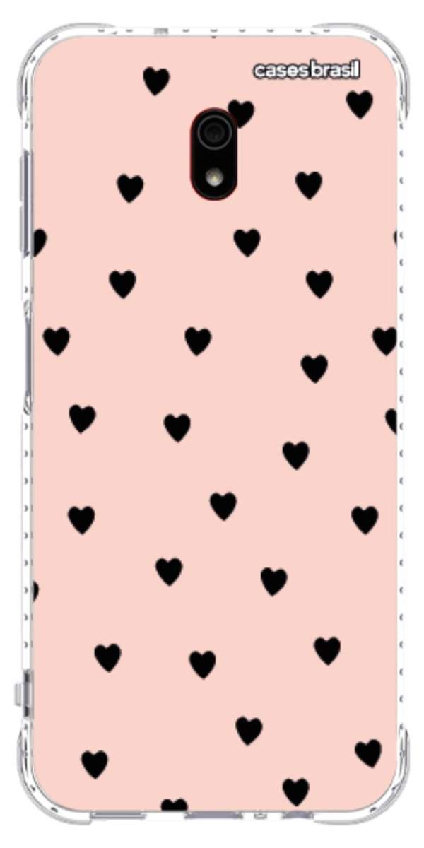 Capinha para Celular Corações Rose