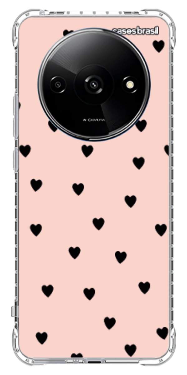 Capinha para Celular Corações Rose