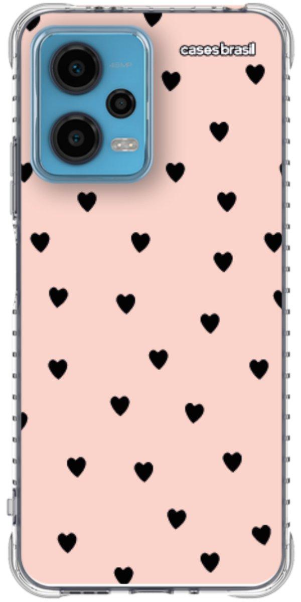 Capinha para Celular Corações Rose