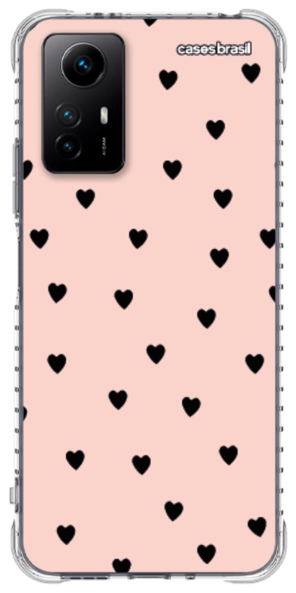 Capinha para Celular Corações Rose