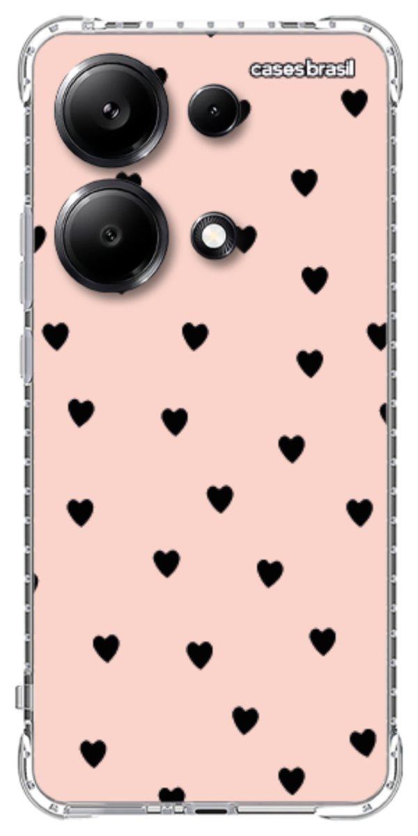 Capinha para Celular Corações Rose