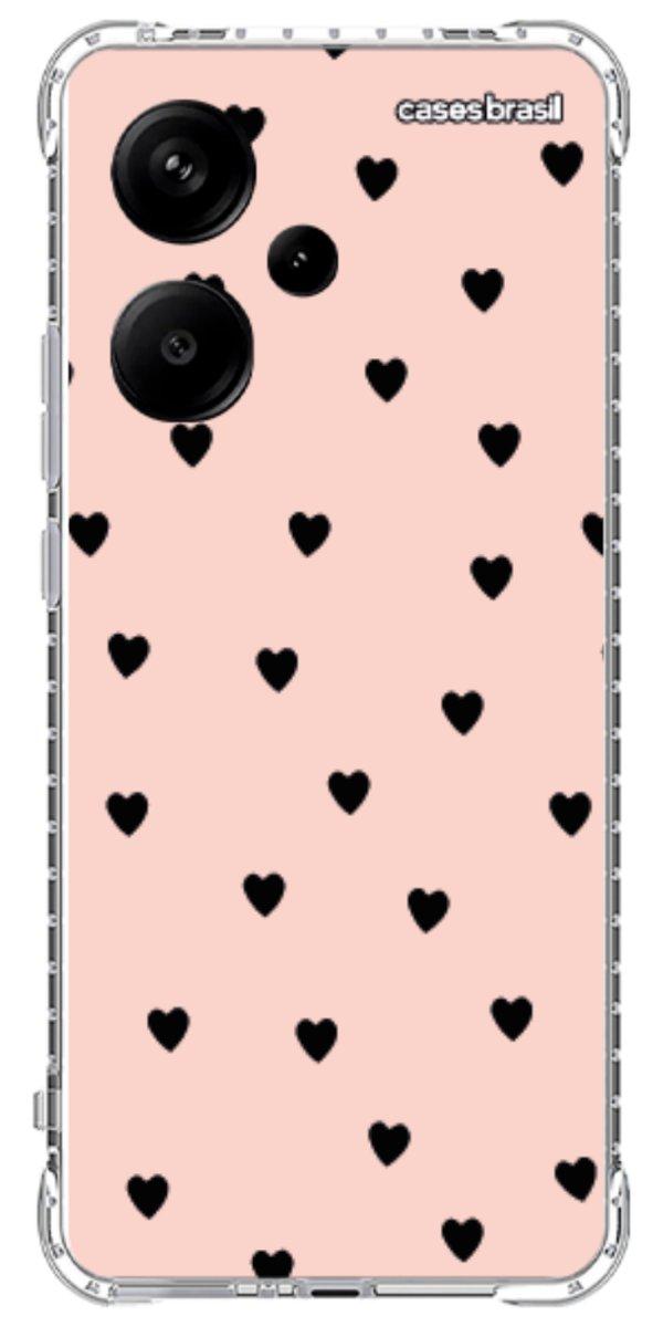 Capinha para Celular Corações Rose