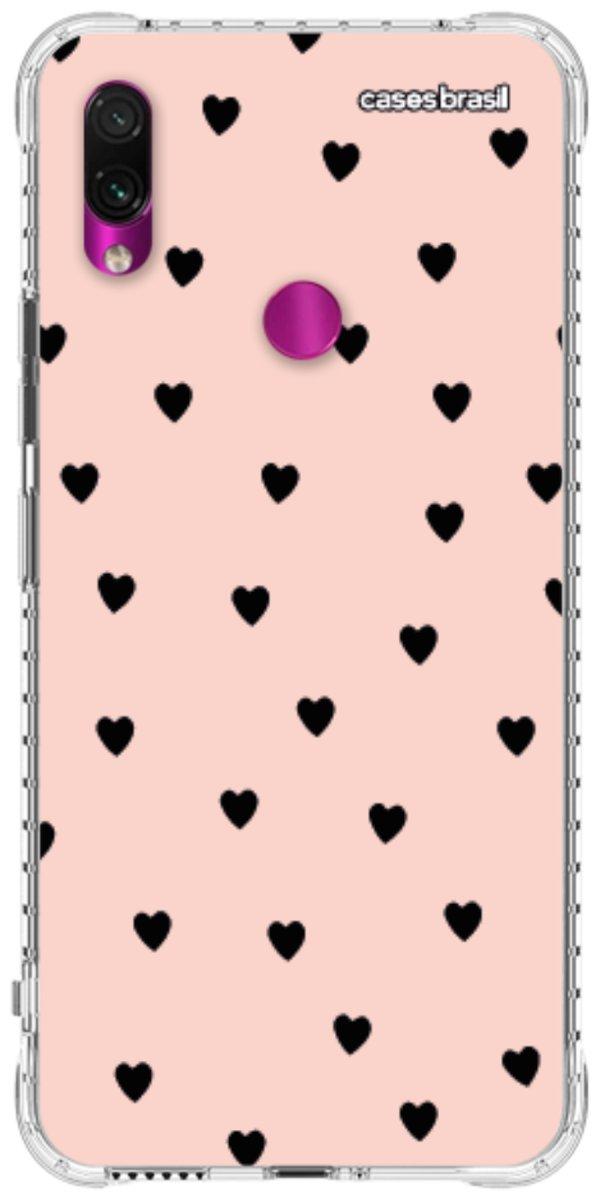 Capinha para Celular Corações Rose