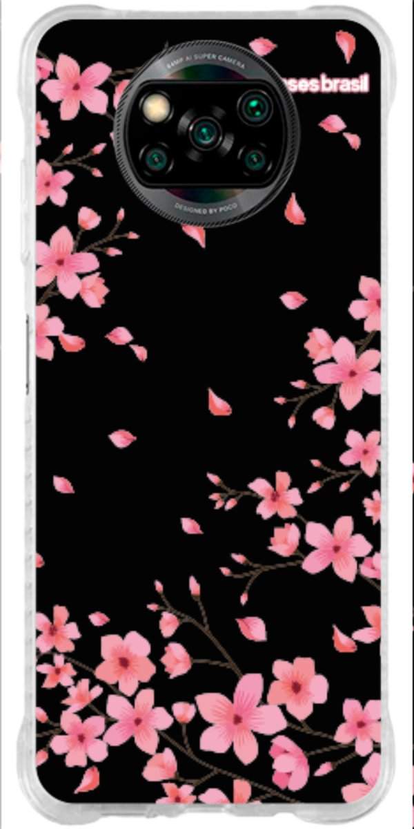 Capinha para Celular Flores de Cerejeira